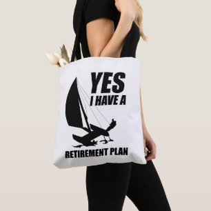 Bolso De Tela Plan de jubilación catamarán trapecio vela capitán