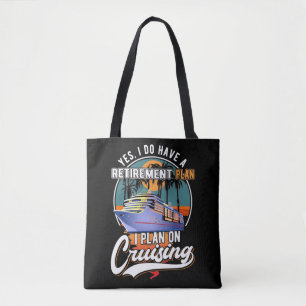 Bolso De Tela Plan de Jubilación de Cruceros Fundido Barco de C