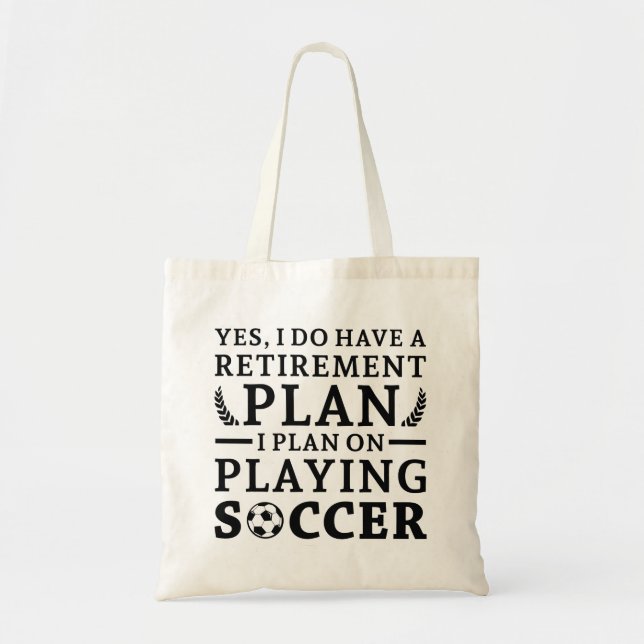Bolso De Tela Plan de Jubilación Fútbol (Frente)
