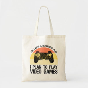 Bolso De Tela Plan De Jubilación I Planeo Jugar Videojuegos