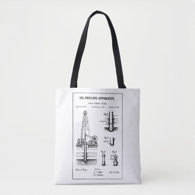 Bolso De Tela plan de perforación petrolera (Anverso)