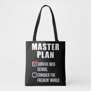 Bolso De Tela Plan Maestro de Graduación de Estudiantes Med