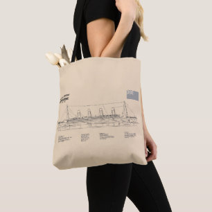 Bolso De Tela Planes de trazado de buques Titanic RMS SD