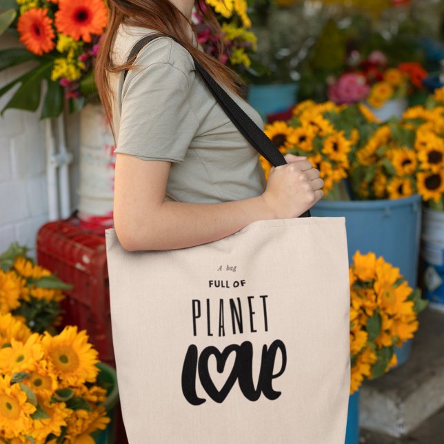 Bolso De Tela Planeta Amor Defensores Ecológicos de la Tierra (Shop now and spread the message of planet love!)