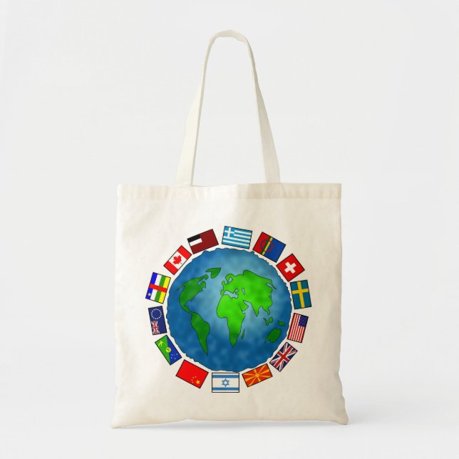 Bolso De Tela Planeta de la bandera (Frente)