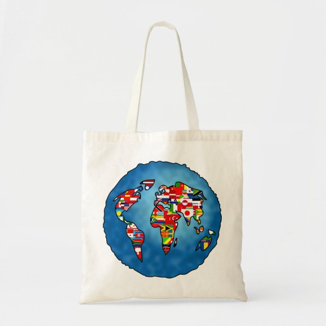 Bolso De Tela Planeta de la bandera (Frente)