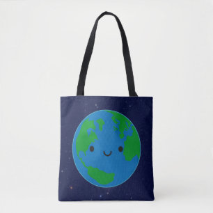 Bolso De Tela Planeta feliz Tierra