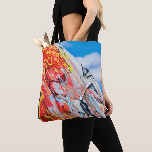 Bolso De Tela planeta graffiti (Detalle)