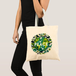 Bolso De Tela Planeta pacífico - Salvando el medio ambiente