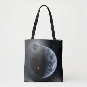 Bolso De Tela Planeta Similar A La Tierra Con Océanos Recubriend