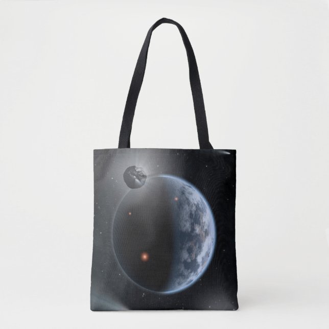 Bolso De Tela Planeta Similar A La Tierra Con Océanos Recubriend (Anverso)