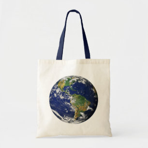 Bolso De Tela Planeta Tierra - El Mármol Azul (América)