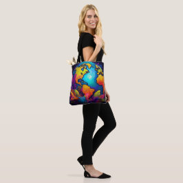 Bolso De Tela Planeta vibrante - Diseño terrestre tropical