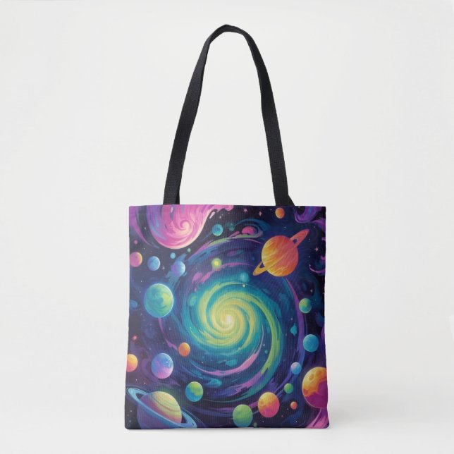 Bolso De Tela Planetary Spin (Anverso)