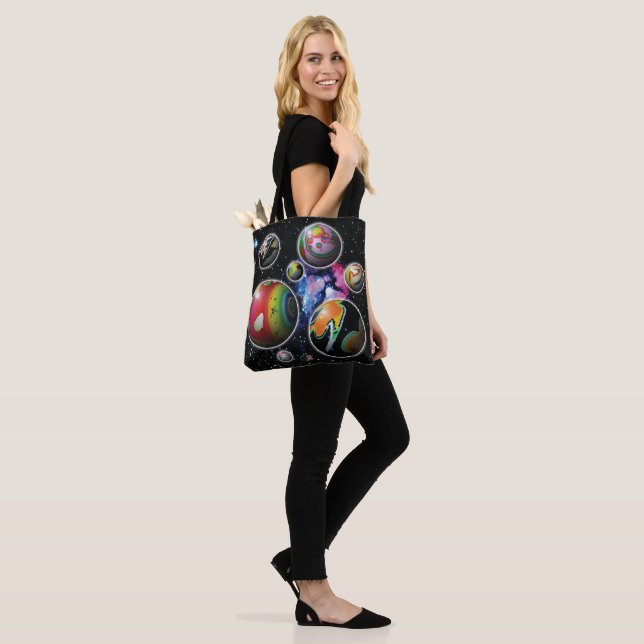 Bolso De Tela Planetoides (Puesto)