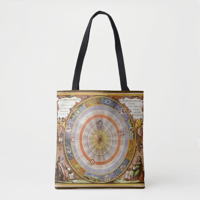 Bolso De Tela Planisferio Copernicano Celeste de Astronomía Vint (Anverso)