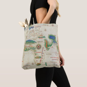 Bolso De Tela Planisferio el 1502 de Cantino