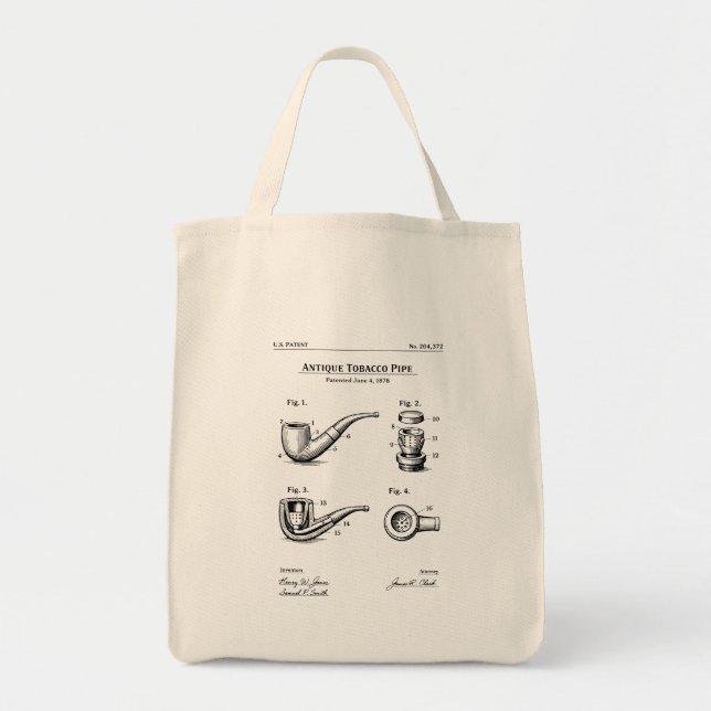 Bolso De Tela plano de pipa de tabaco (Frente)