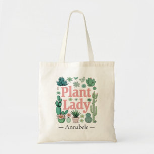 Bolso De Tela Plant Lady Cute Personalizada