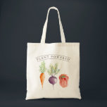 Bolso De Tela Planta alimentada | Veggie Watercolor<br><div class="desc">Por Honey & Birch Studios</div>