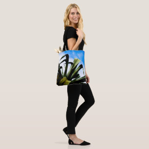 Bolso De Tela Planta Aloe Verde con cielo azul brillante