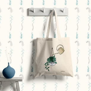 Bolso De Tela Planta colgante con tu nombre