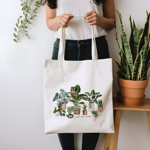 Bolso De Tela Planta Cute Lover Botánico Sólo Una Planta Más