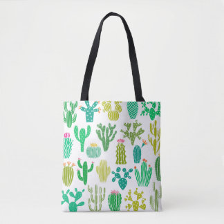 Bolso De Tela Planta de cactus: conjunto floral vintage.