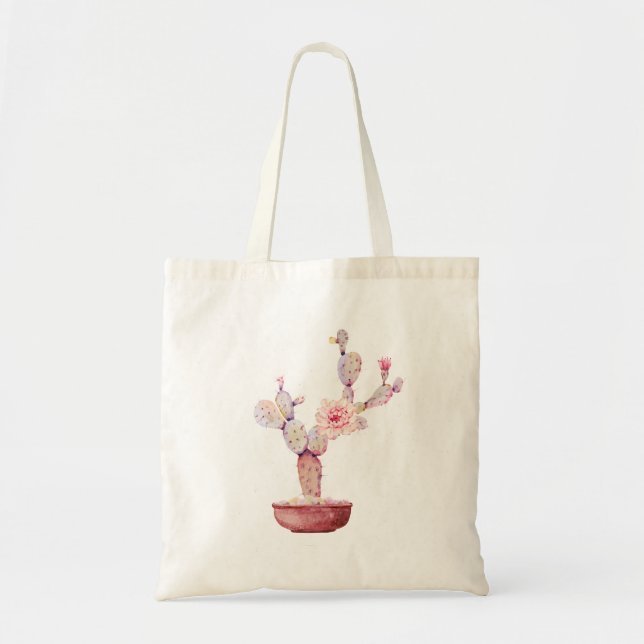Bolso De Tela Planta de Cactus de Agua Rápida (Frente)