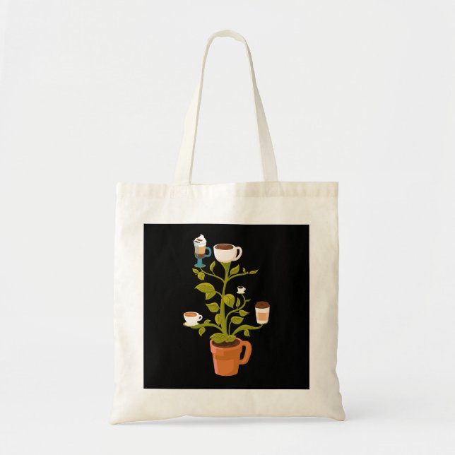 Bolso De Tela Planta de café (Frente)