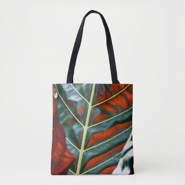 Bolso De Tela Planta de hoja verde (Anverso)