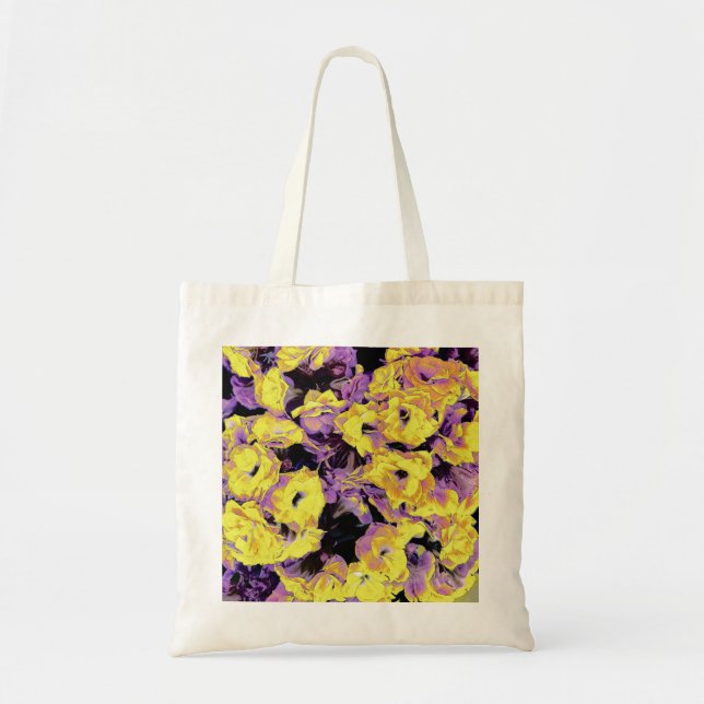 Bolso De Tela Planta de Kalanchoe Amarillo ilustracion (Frente)