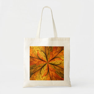 Bolso De Tela Planta de otoño, hoja de arte fractal abstracta mo