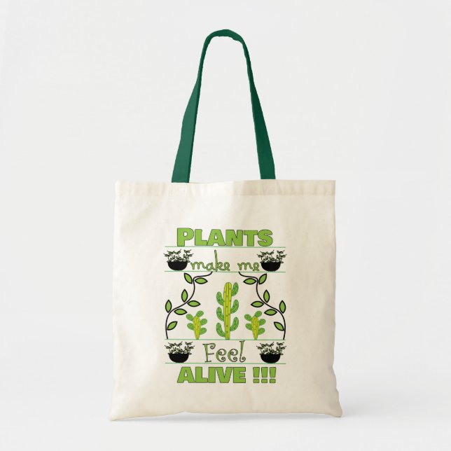 Bolso De Tela Planta Lover (Frente)