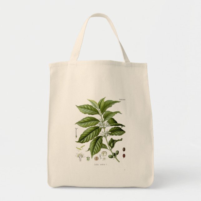 Bolso De Tela Planta reutilizable del café (Frente)