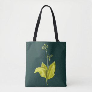 Bolso De Tela Planta verde Ajo salvaje Botánico