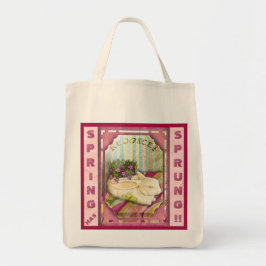 Bolso De Tela Plantador de conejitos rosados personalizado de Pa