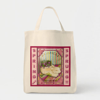 Bolso De Tela Plantador de conejitos rosados personalizado de Pa