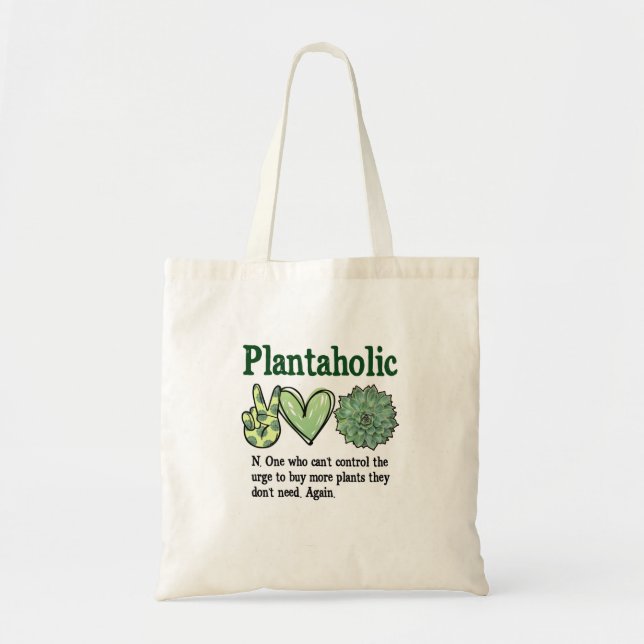 Bolso De Tela Plantaholic Funny Plant (Frente)