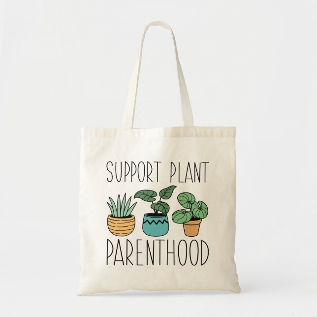 Bolso De Tela Plantas de apoyo para la paternidad (Frente)