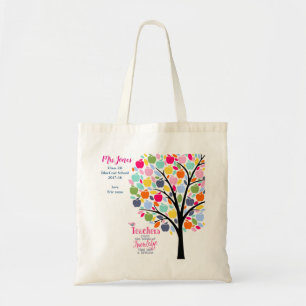 Bolso De Tela Plantas de árbol coloridas y luminosas que cita el