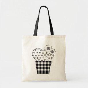 Bolso De Tela Plantas de cactus de corazón