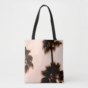 BOLSO DE TELA PLANTAS DE PALMERAS DE FOTOGRAFÍA DE BAJO ÁNGULO