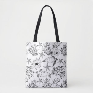 Bolso De Tela Plantas de tortugas submarinas sin mar