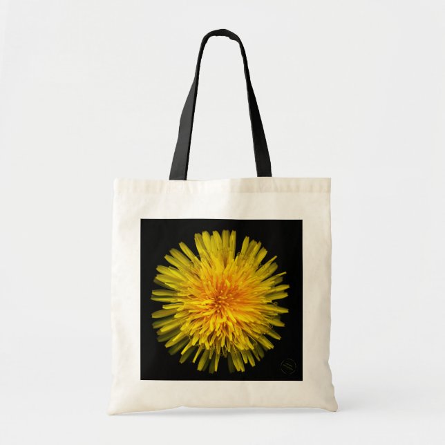 Bolso De Tela Plantas en los totes - diente de león amarillo (Frente)