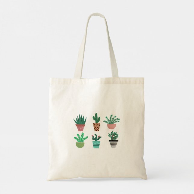 Bolso De Tela Plantas Lover - Cactus (Reverso)