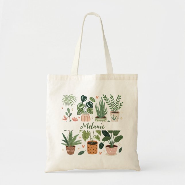 Bolso De Tela Plantas postizas acuáticas botánicas (Frente)