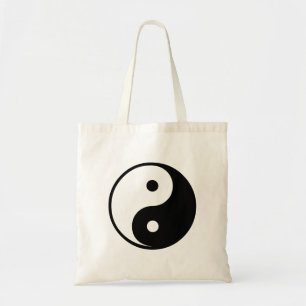 Bolso De Tela Plantilla blanco y negro del ilustracion de Yin