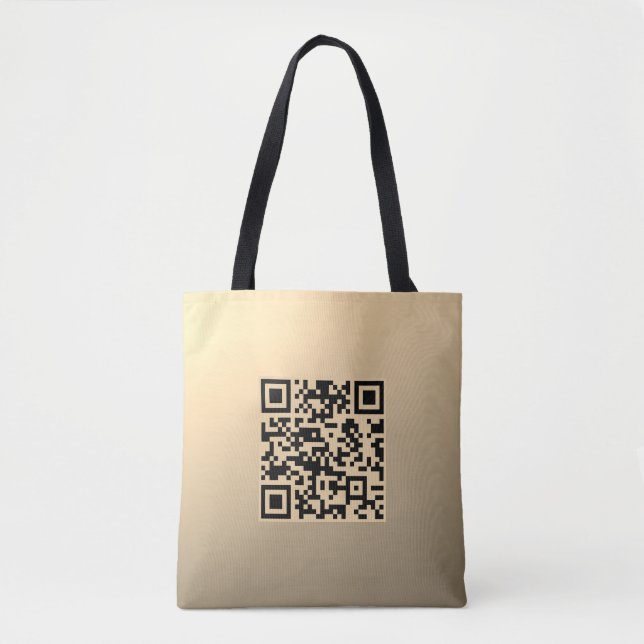 Bolso De Tela Plantilla de código QR editable instantáneamente | (Anverso)
