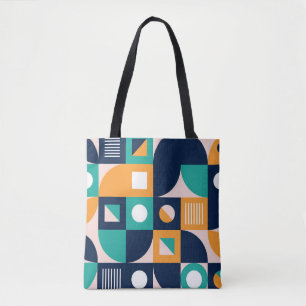 Bolso De Tela Plantilla de composición de color geométrico con a